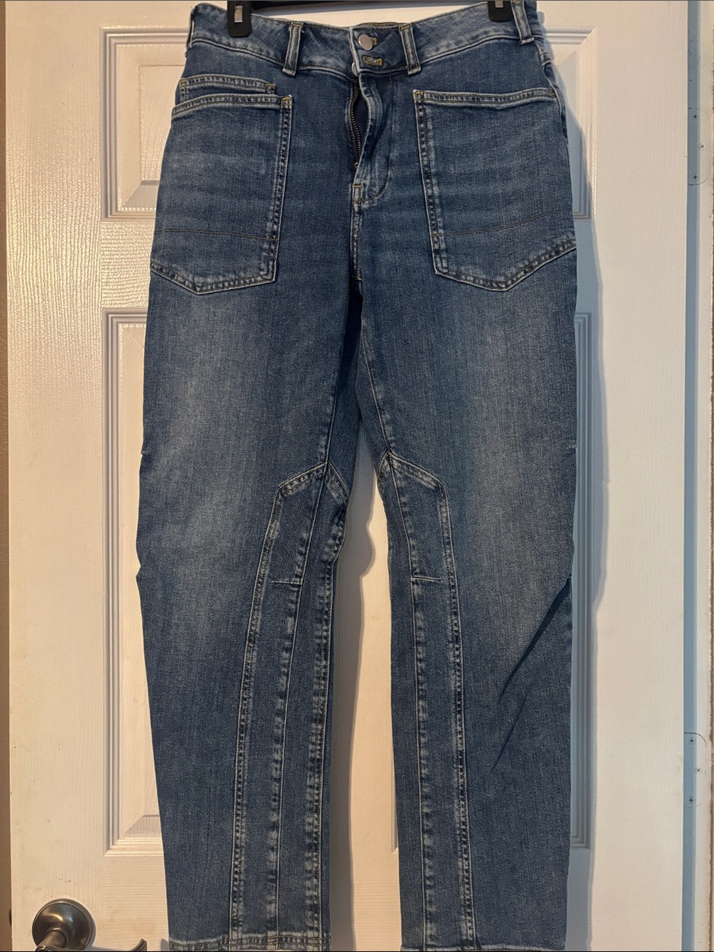 Pilcro Blue Straight-Leg Jeans